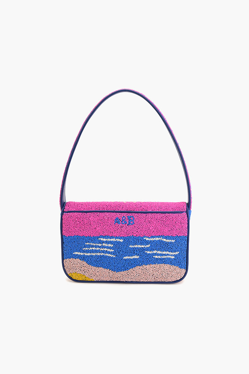 Tropical Sunset Beaded Shoulder Bag