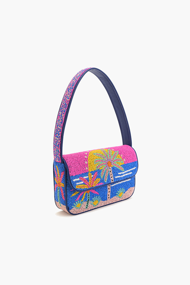 Tropical Sunset Beaded Shoulder Bag