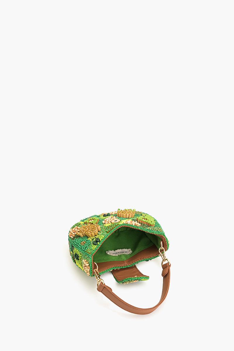 Rainforest Beaded Fringed Bag