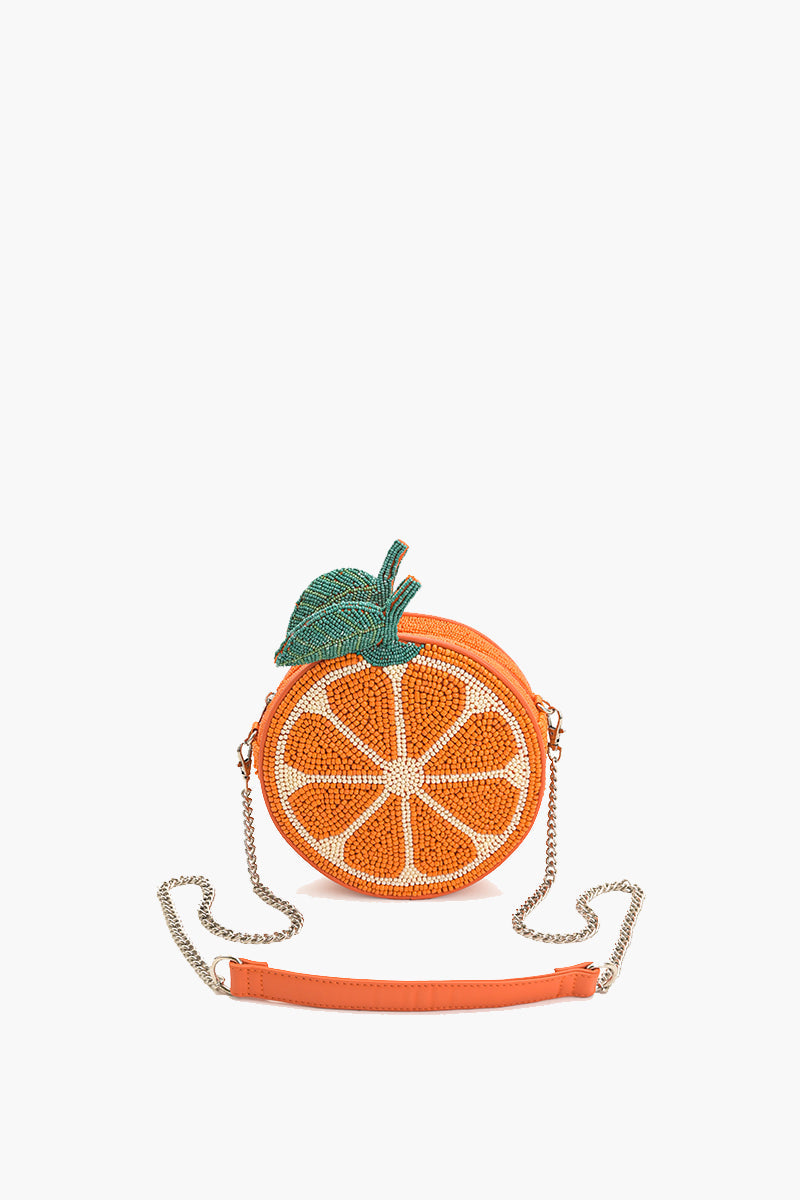 Citrus Zest Beaded Sling Bag