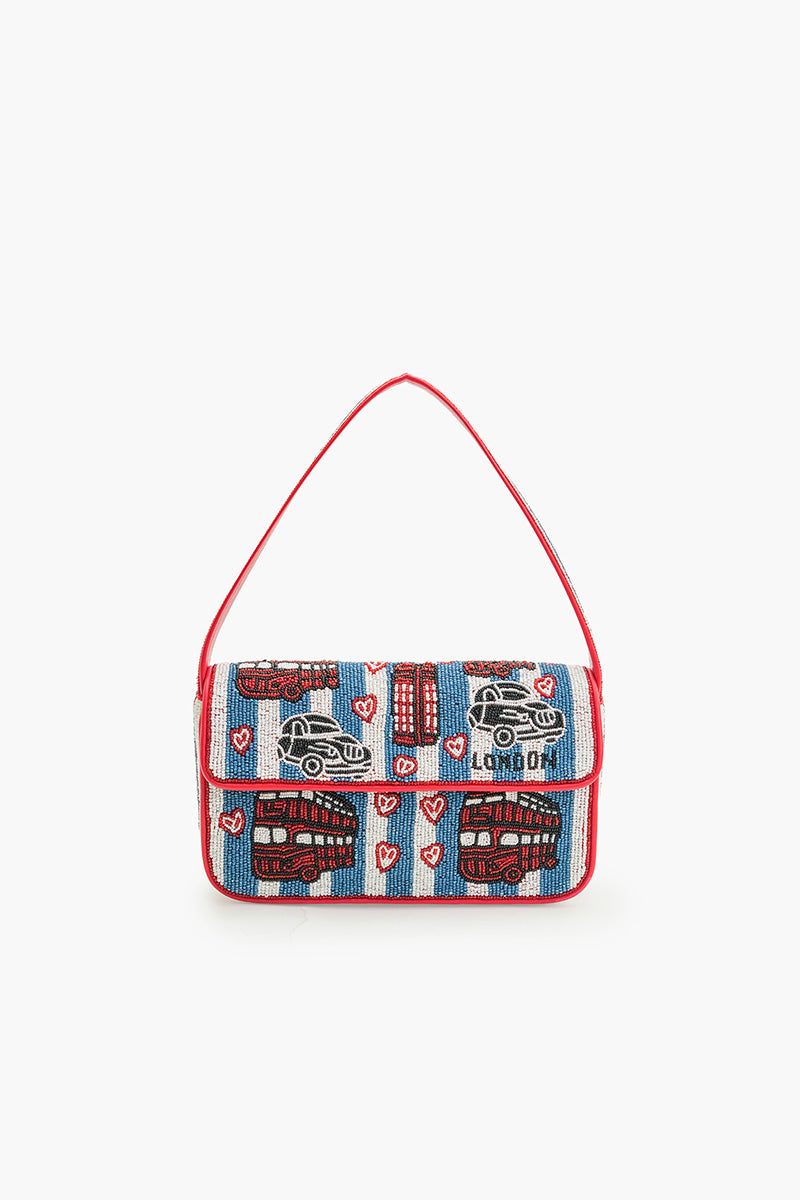 London Calling Beaded Shoulder Bag