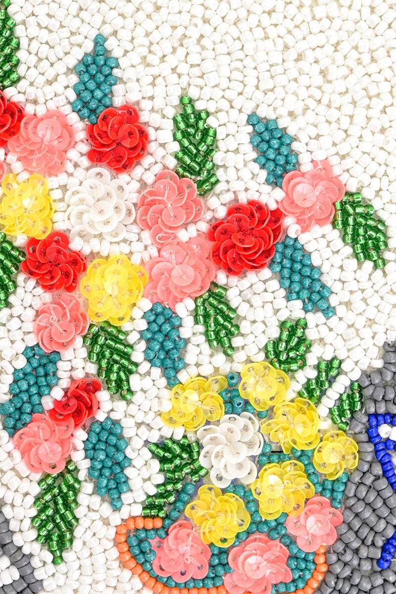 Santorini Dreams Beaded Shoulder Bag