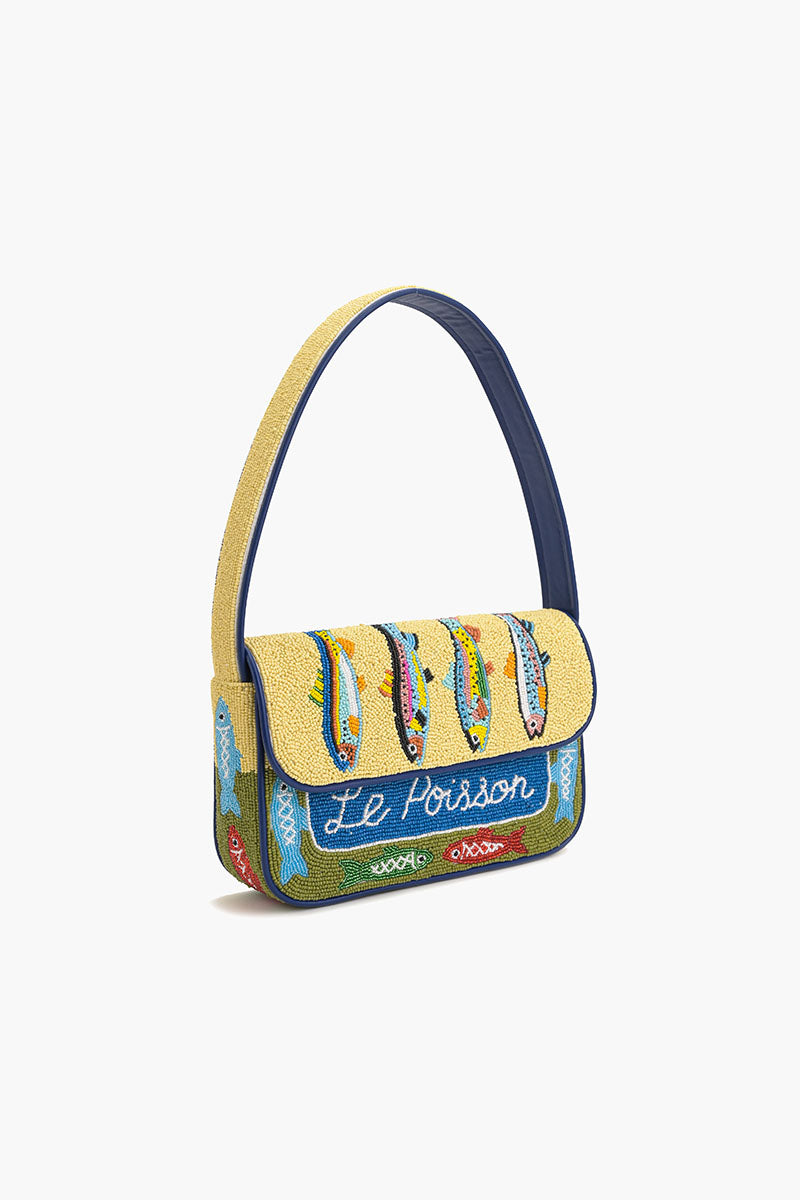 Fish Tales Beaded Shoulder Bag