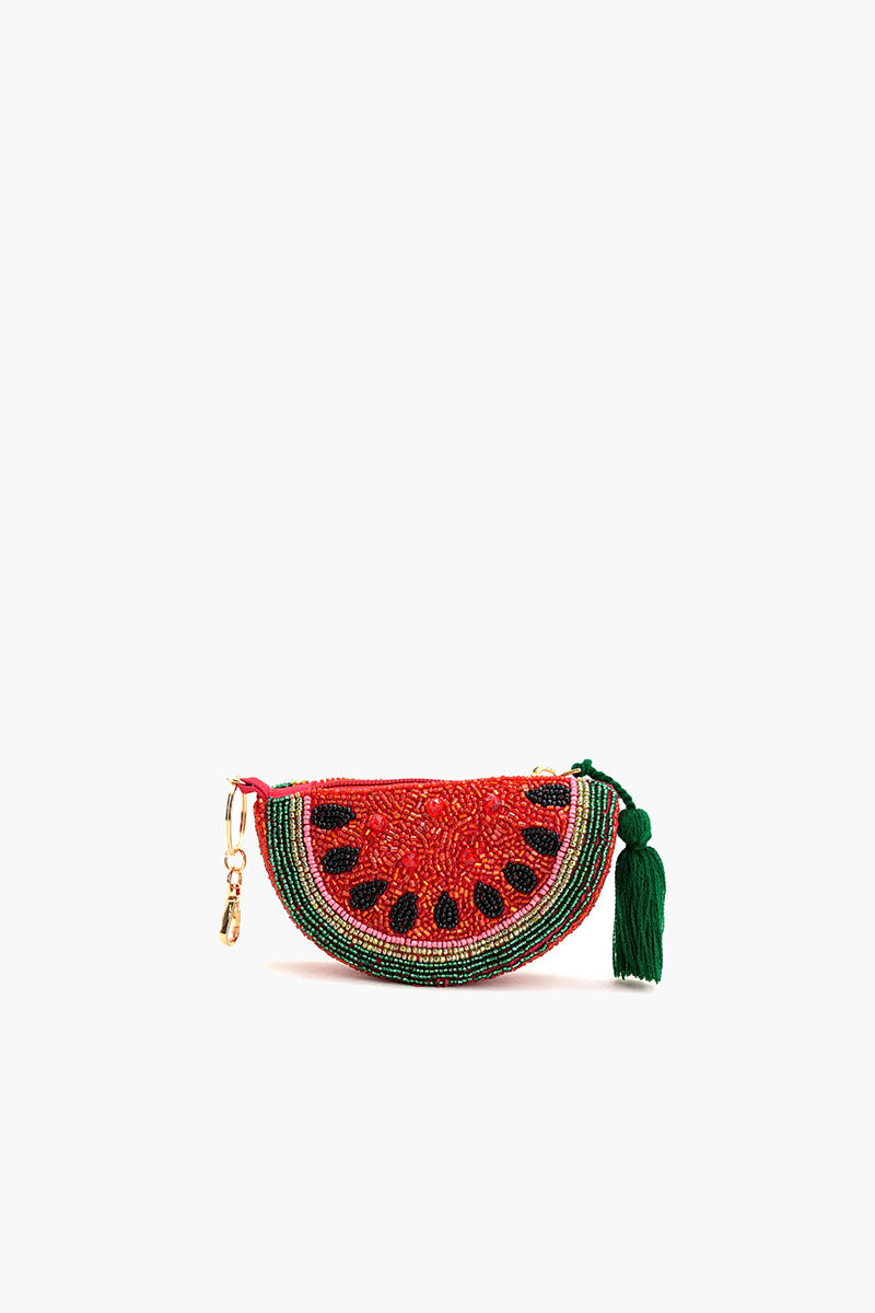 Watermelon Pop Beaded Coin Pouch