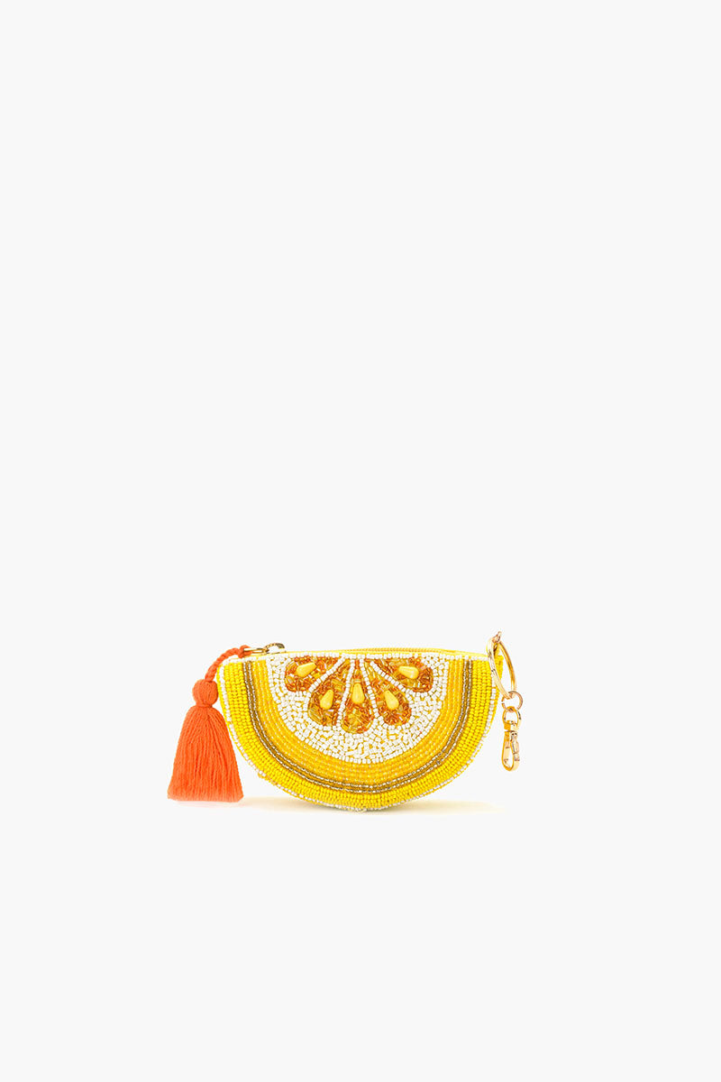 Sunburst Citrus Beaded Coin Pouch