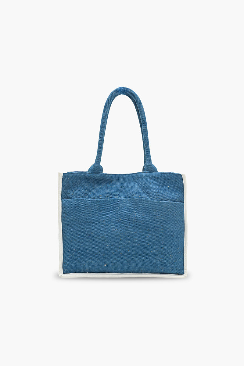 Blue-Nana Beaded Book Tote