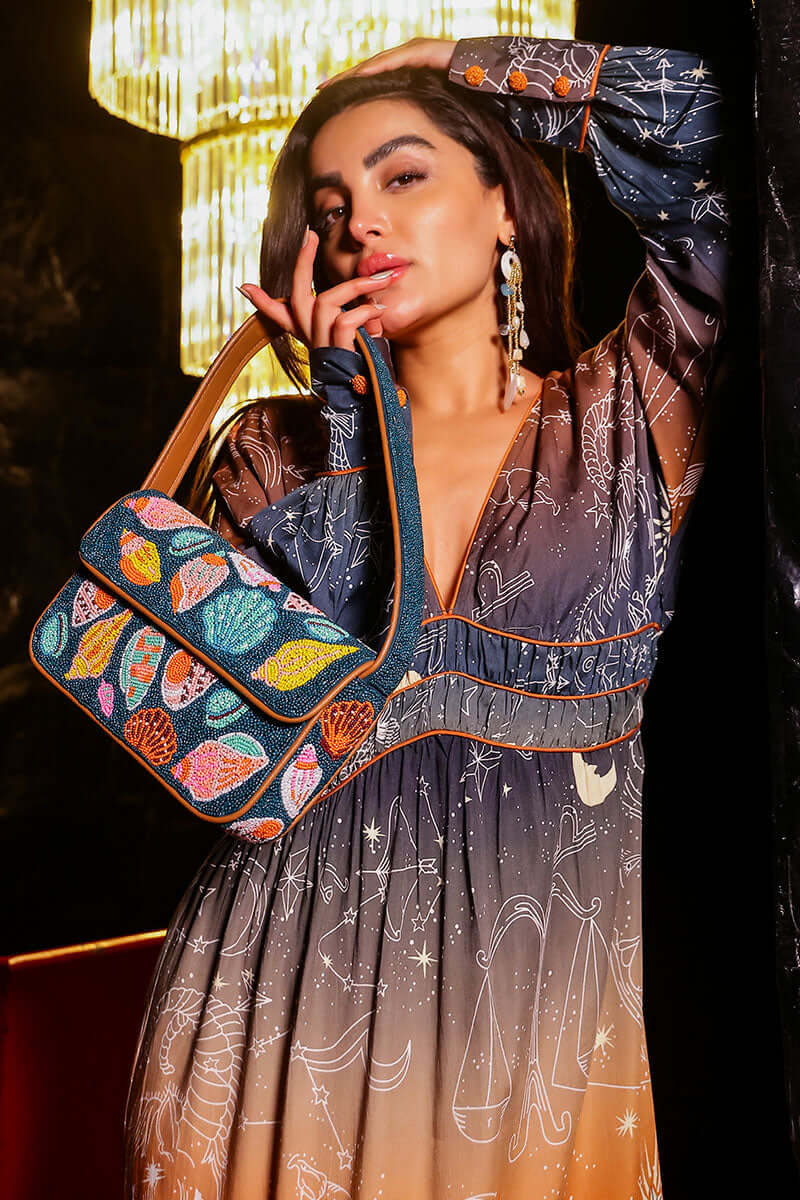 Sea Shell Beaded Shoulder Bag