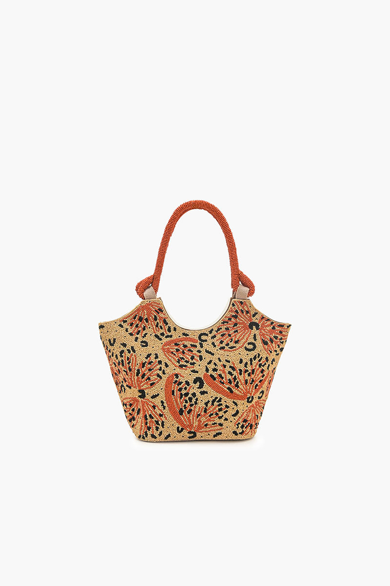 Leopard Lacewing Butterflies Beaded Tote