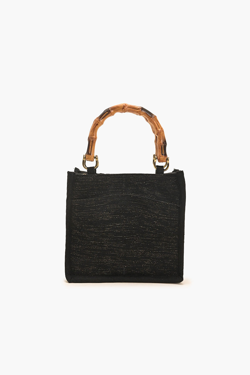 Geo Floral Beaded Hand Tote