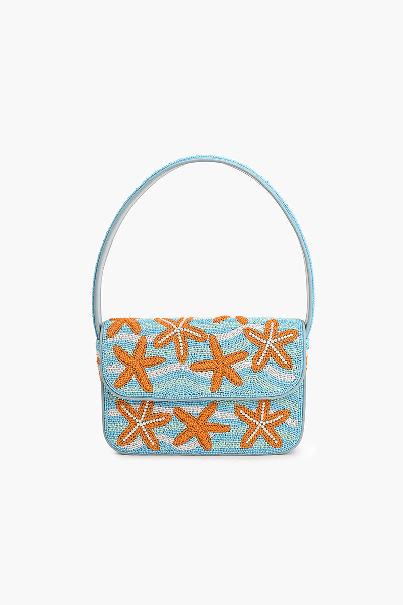 Star Fish Beaded Shoulder Bag