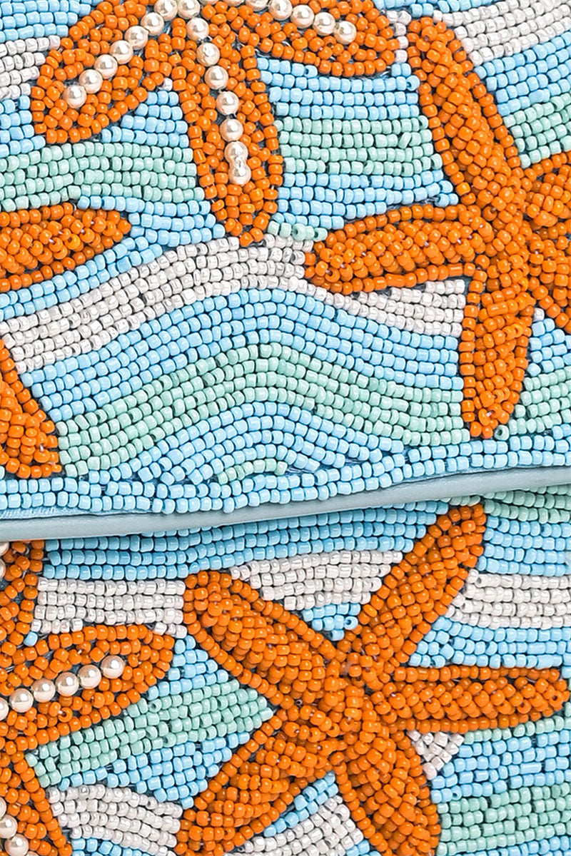 Star Fish Beaded Shoulder Bag