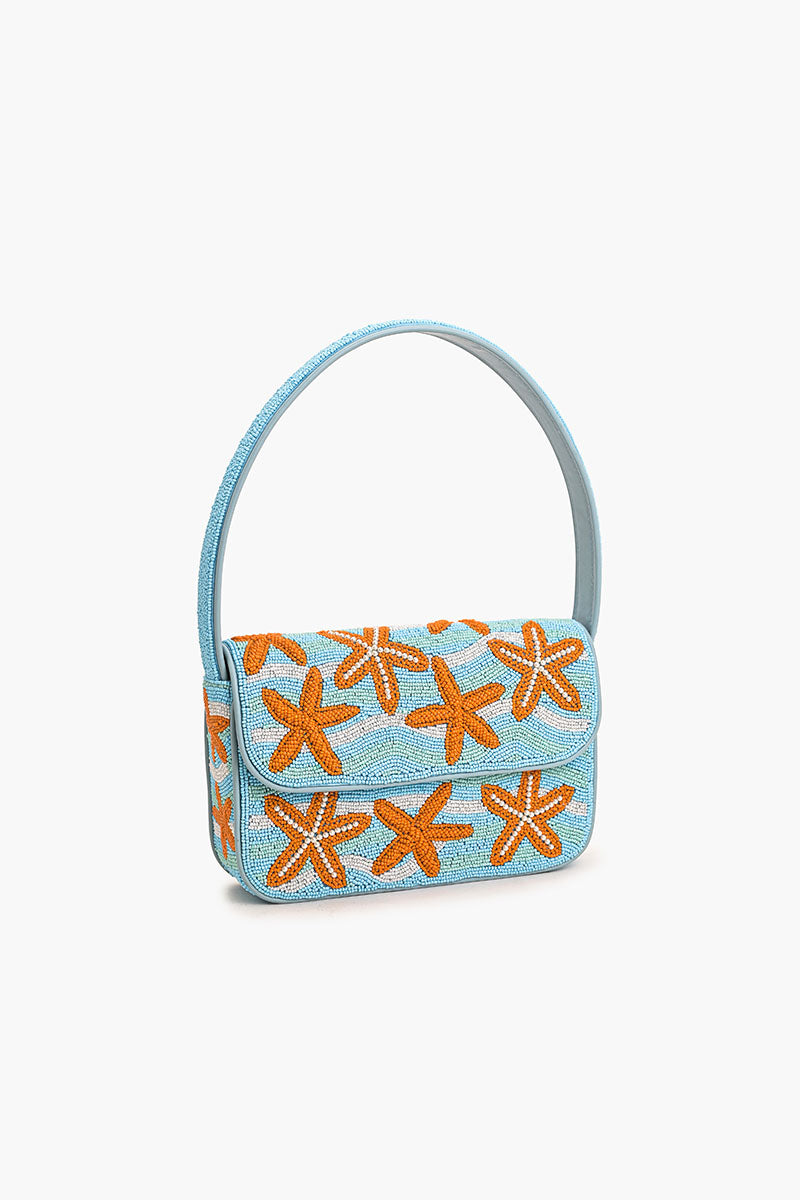 Star Fish Beaded Shoulder Bag