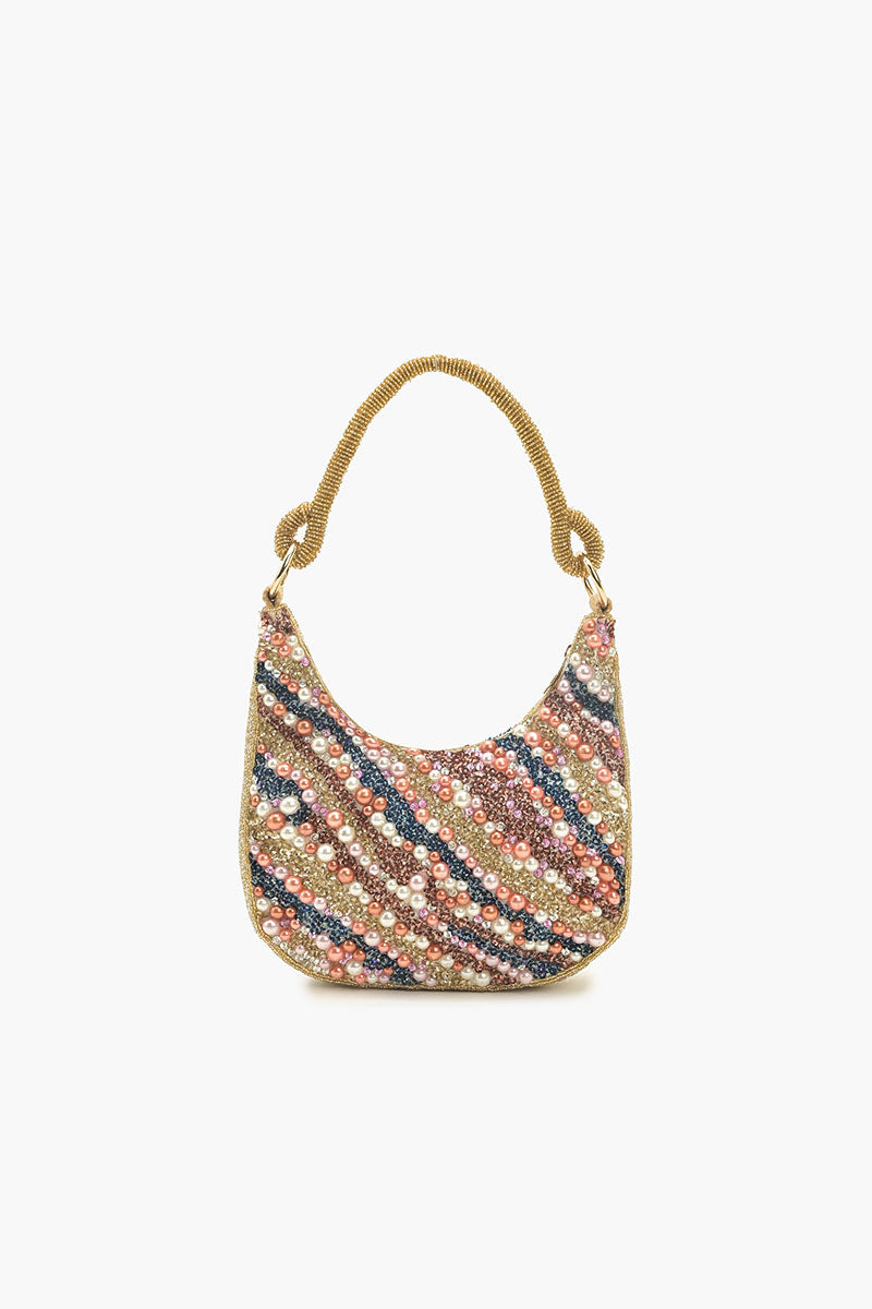 Pearl Beaded Hobo Bag