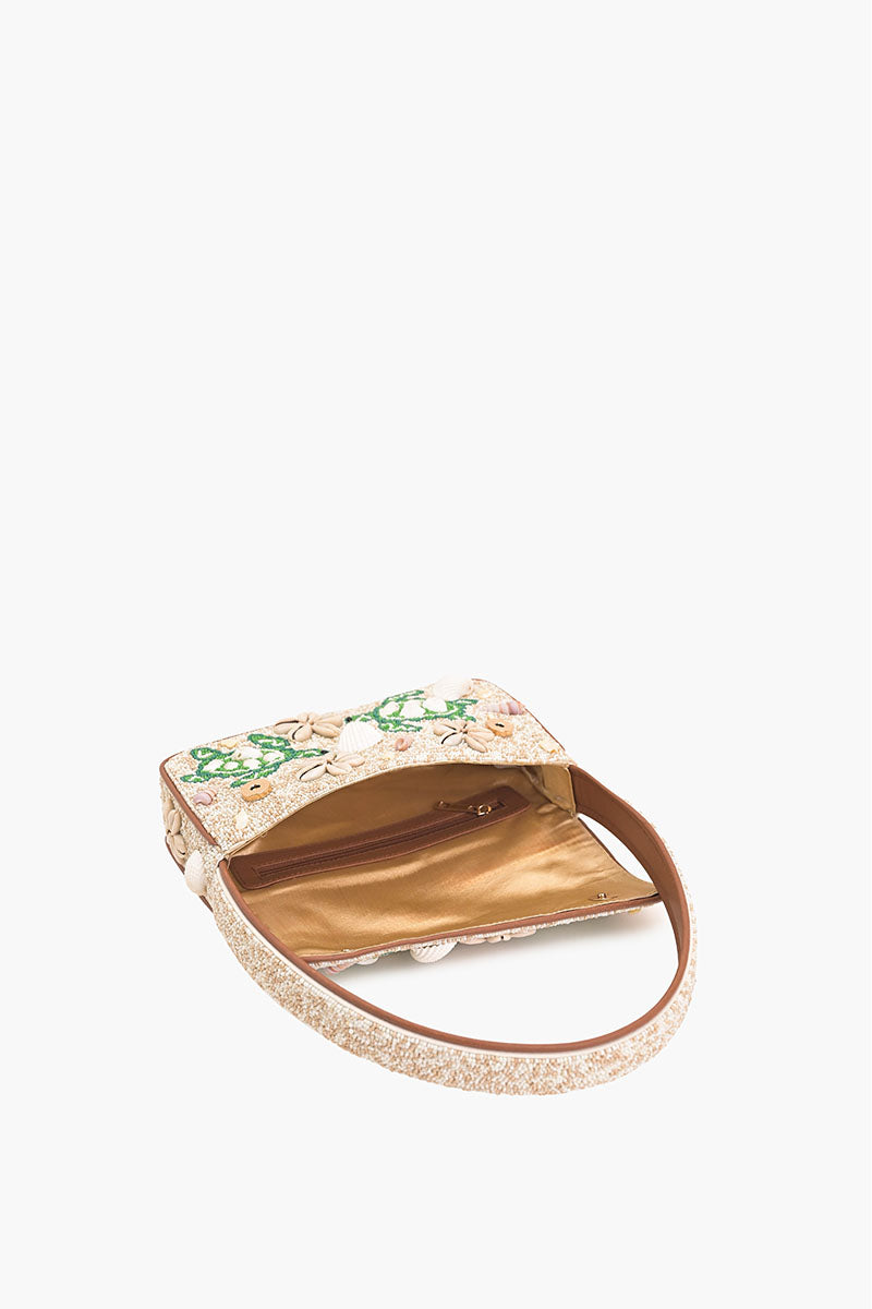 Sea Turtle Shell Beaded Shoulder Bag