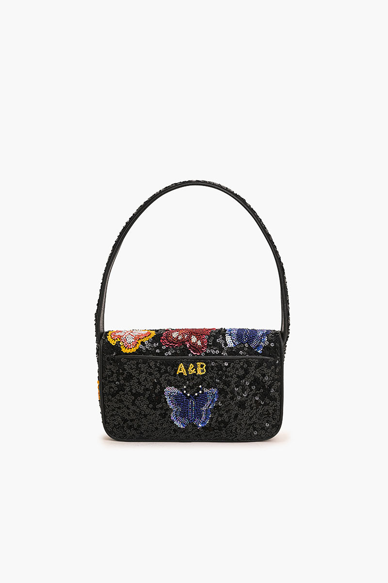 Multiglow Butterfly Beaded Shoulder Bag
