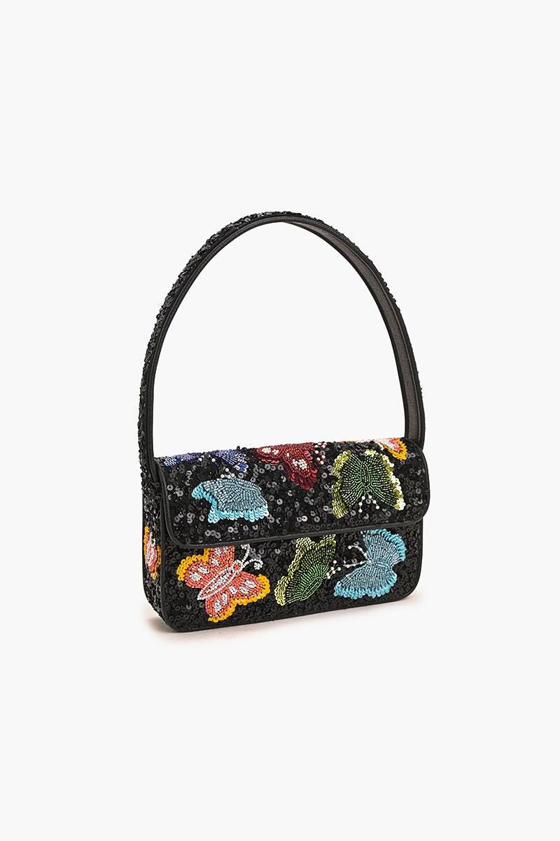 Multiglow Butterfly Beaded Shoulder Bag