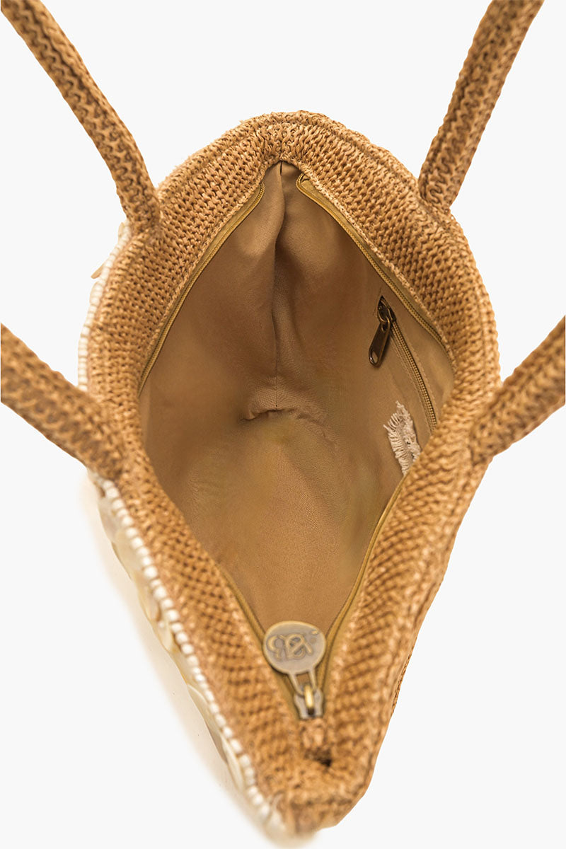 Rainbow Shell Beaded Tote