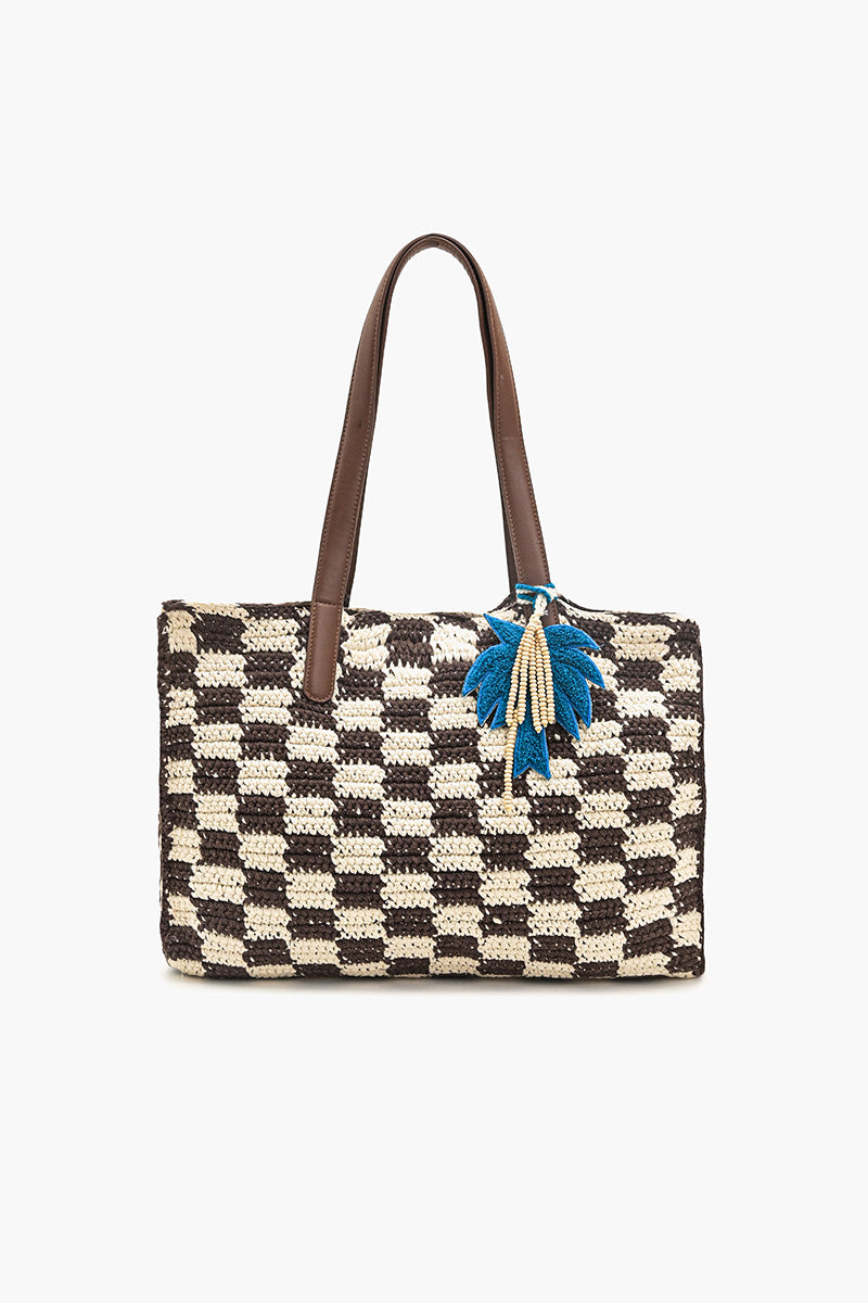 Checkered Crochet Tote