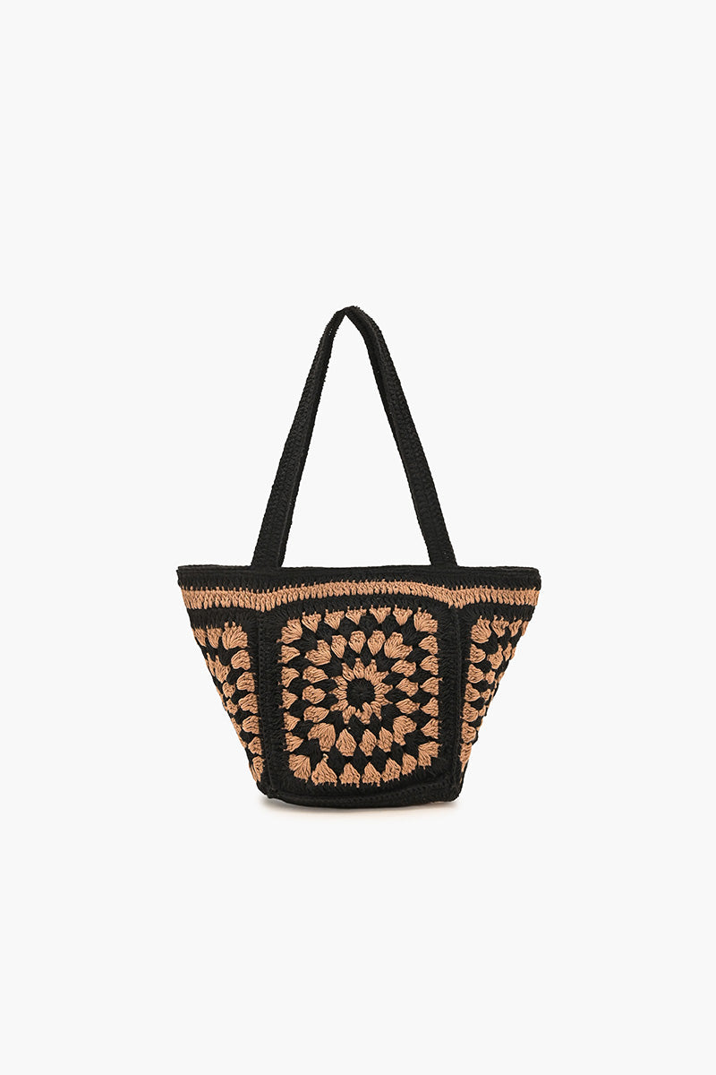 Vintage Squares Crochet Mini Tote