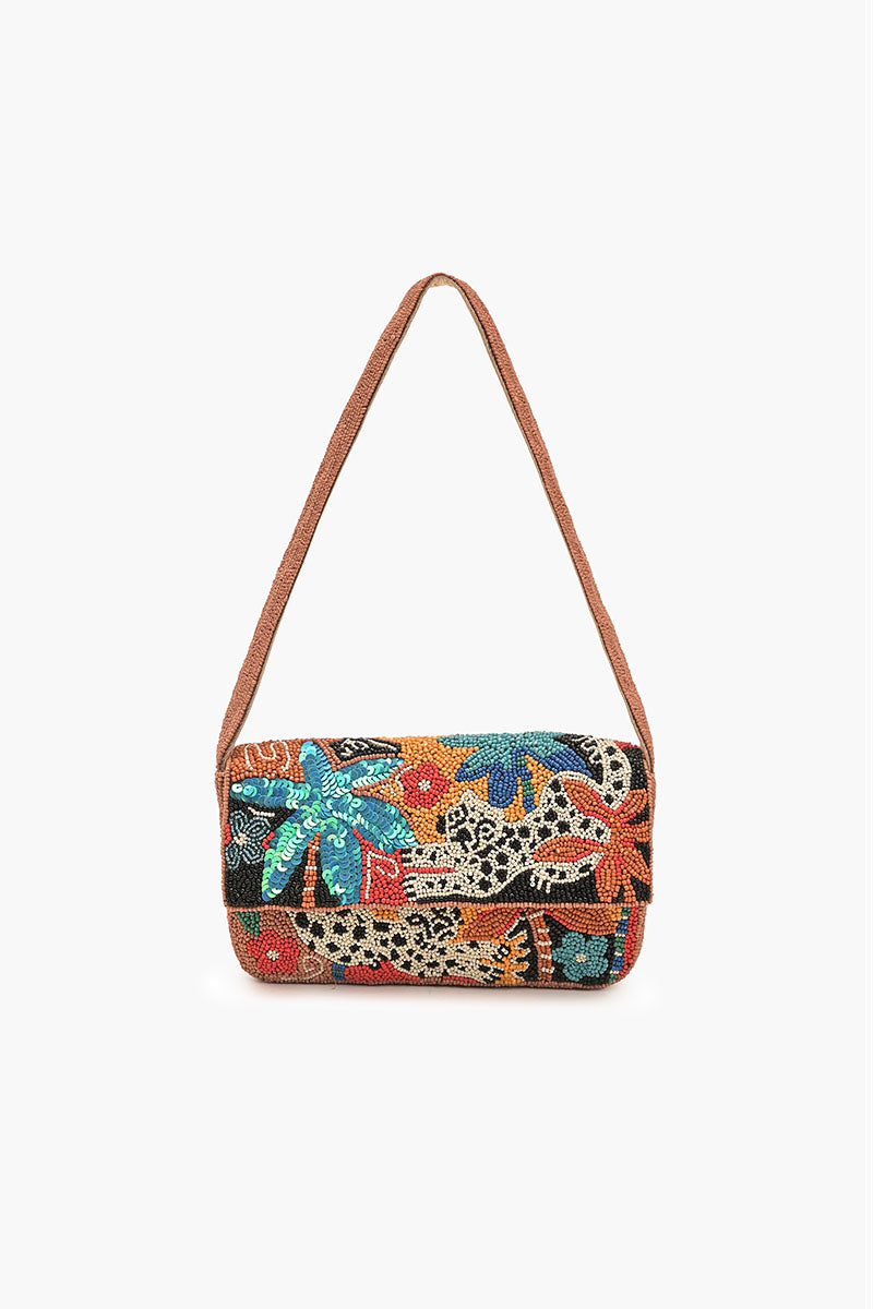 Autumn Forest Beaded Shoulder Bag