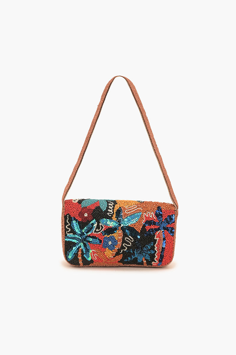 Autumn Forest Beaded Shoulder Bag