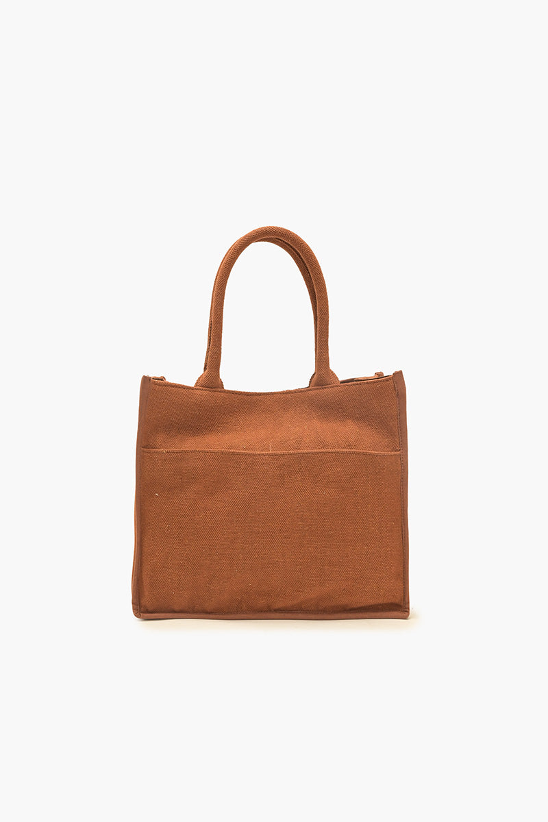 Autumn Forest Beaded Book Tote