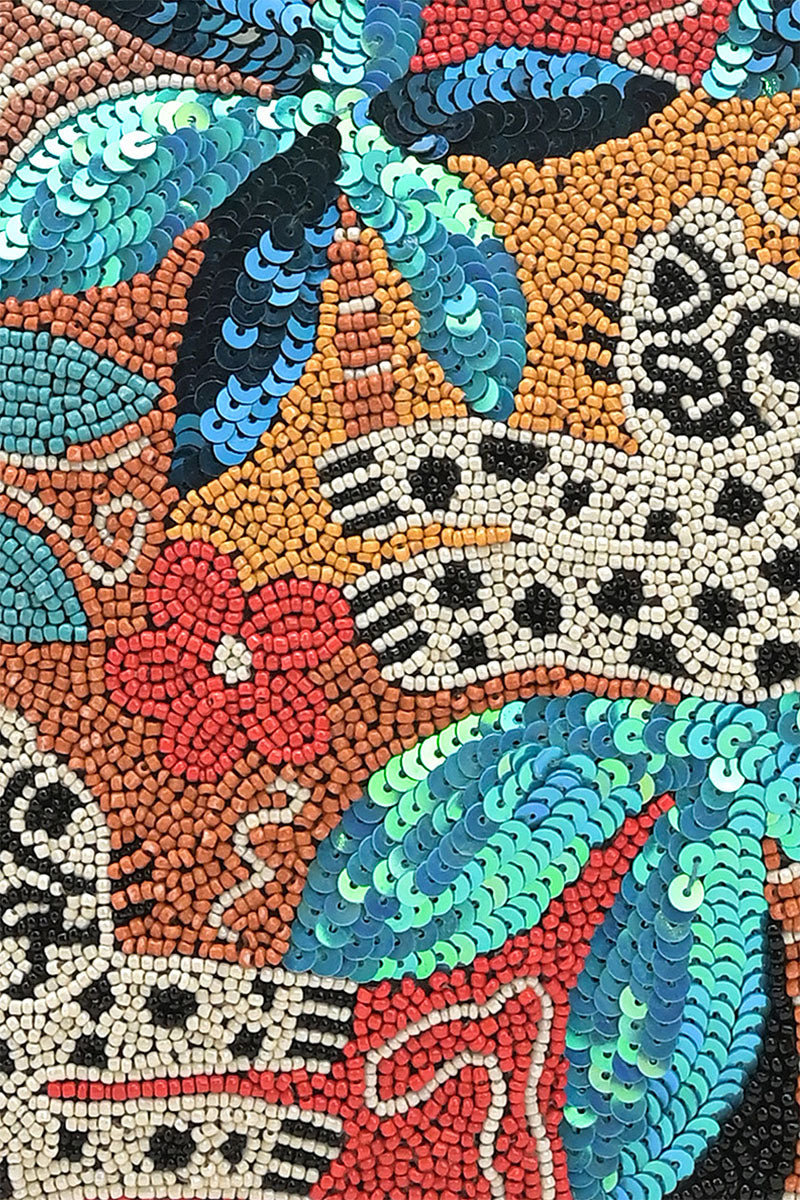 Autumn Forest Beaded Tote