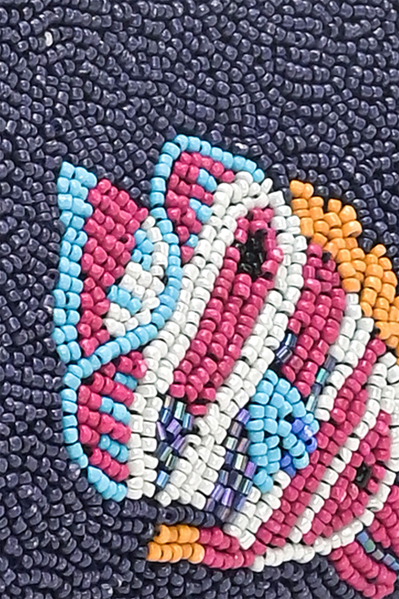 Colorful Fish Beaded Handheld Clutch