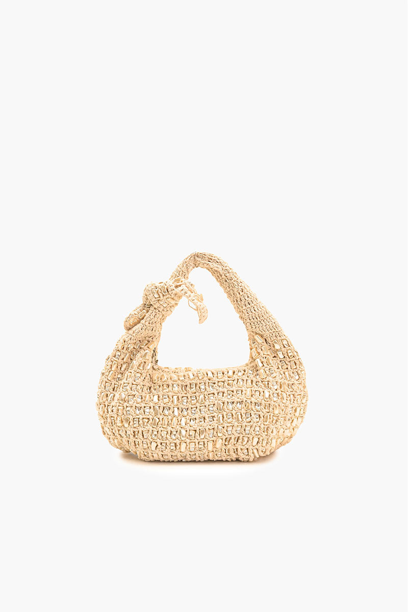 Crochet Shell Beaded Handheld Bag