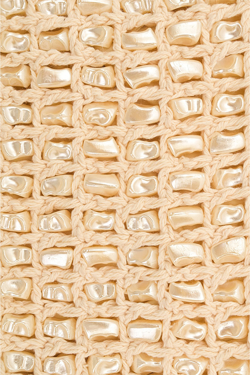 Crochet Shell Beaded Handheld Bag