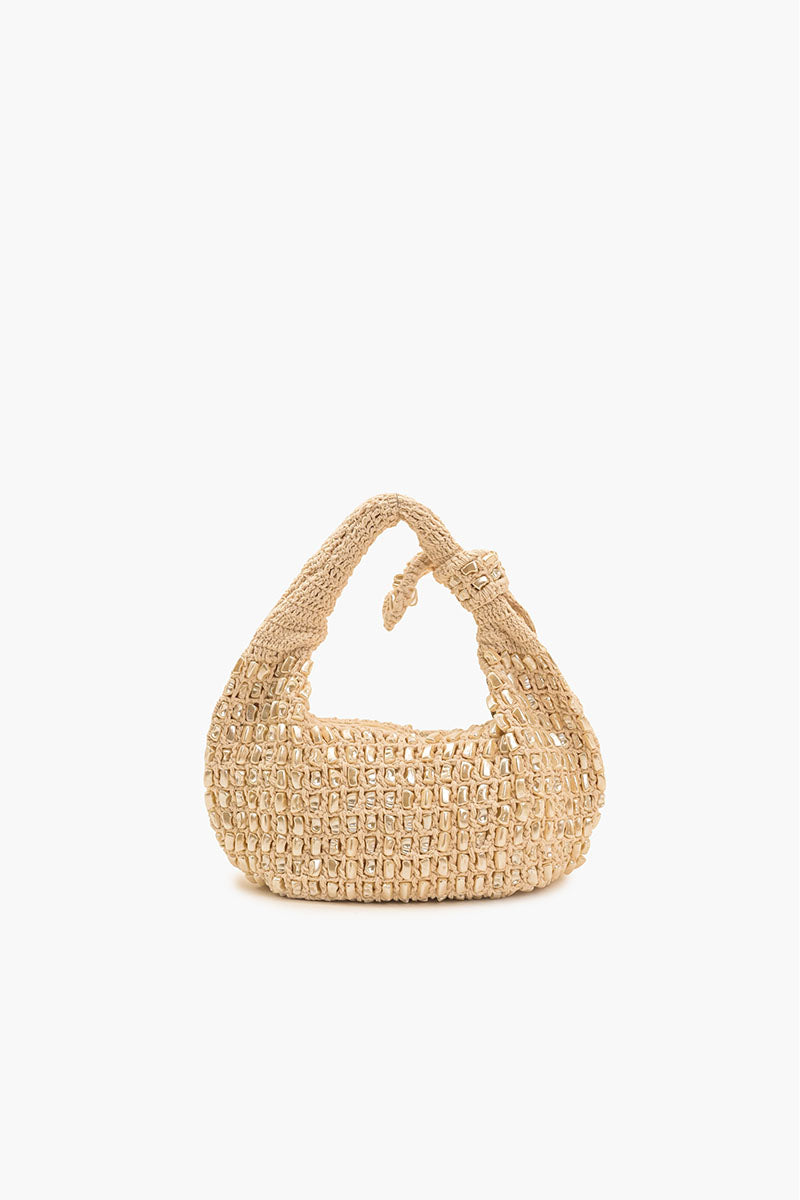 Crochet Shell Beaded Handheld Bag