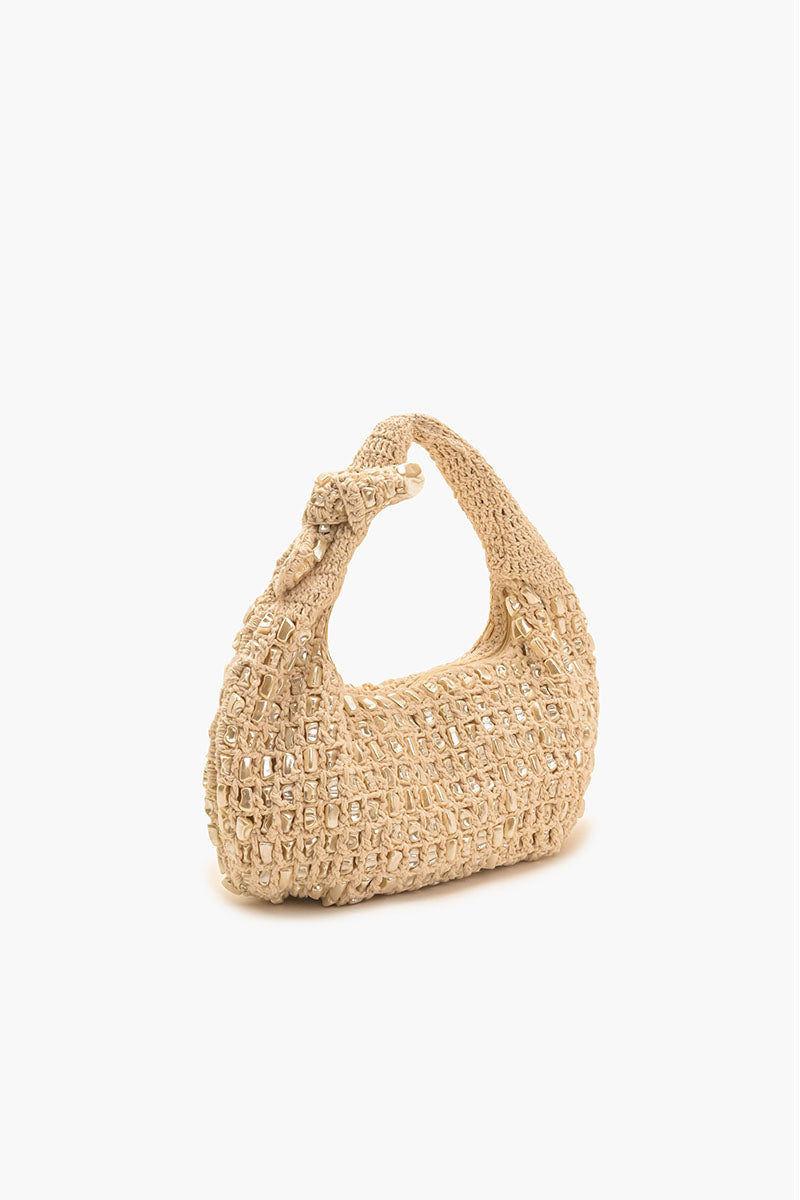 Crochet Shell Beaded Handheld Bag