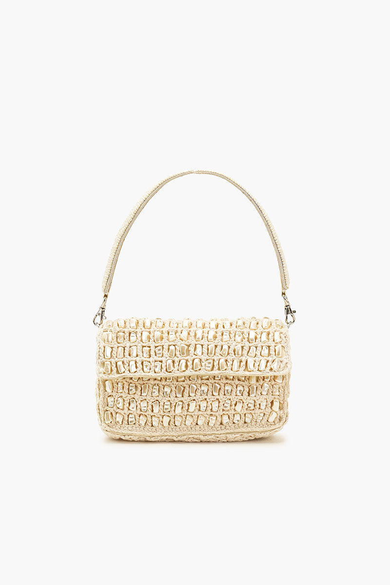 Crochet Shell Beaded Shoulder Bag