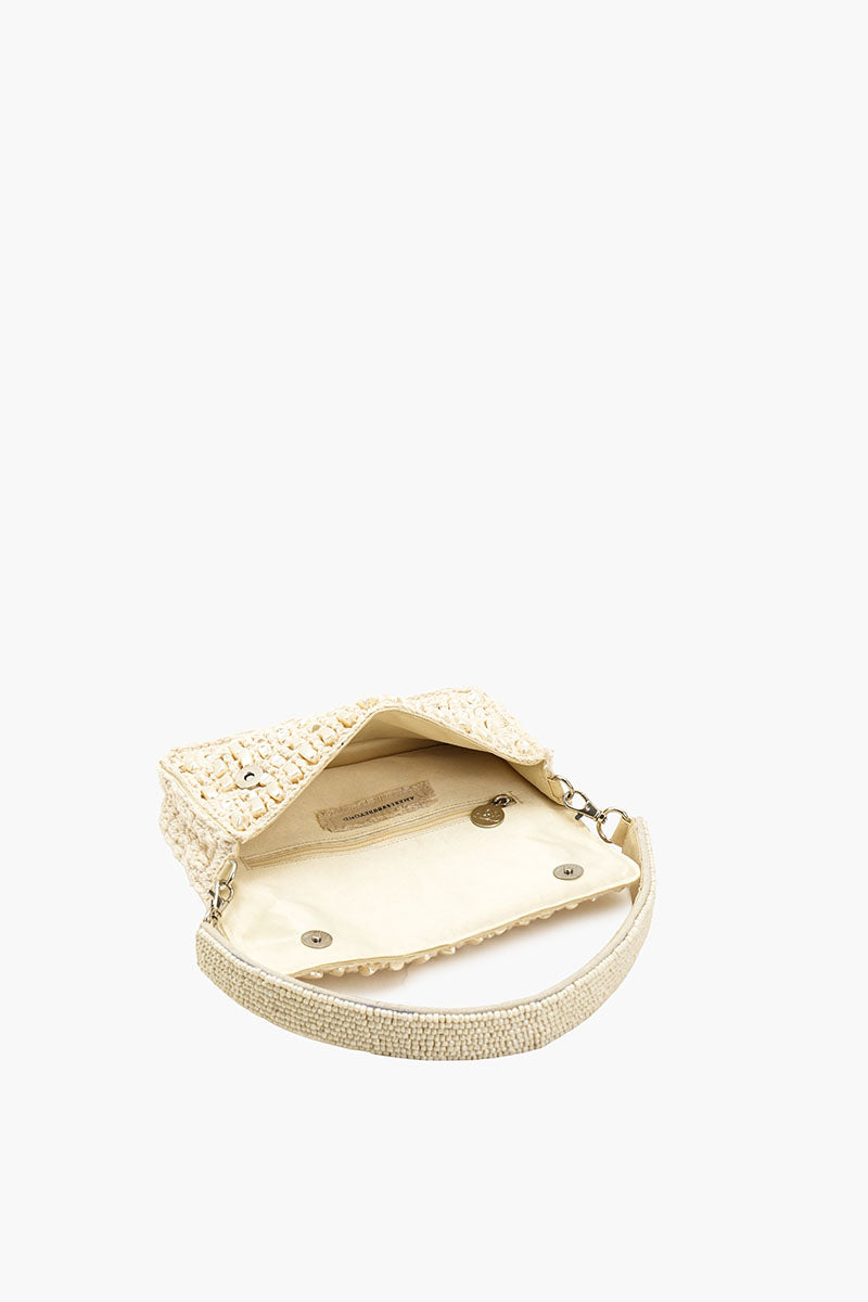 Crochet Shell Beaded Shoulder Bag