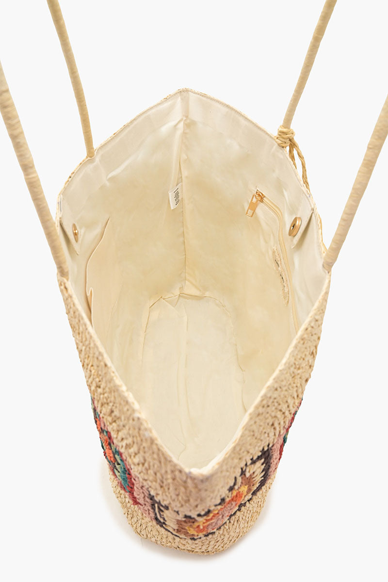 Jacquline Raffia Beach Tote