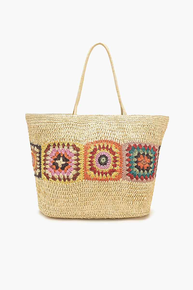 Jacquline Raffia Beach Tote