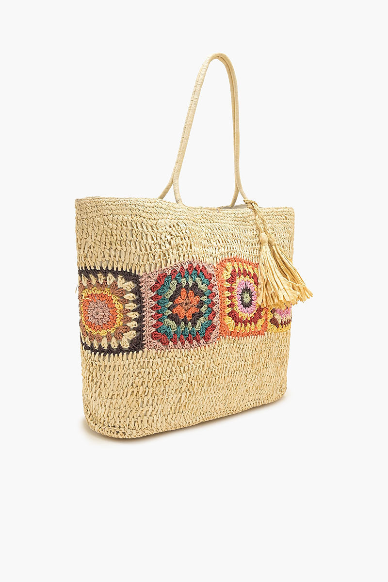 Jacquline Raffia Beach Tote