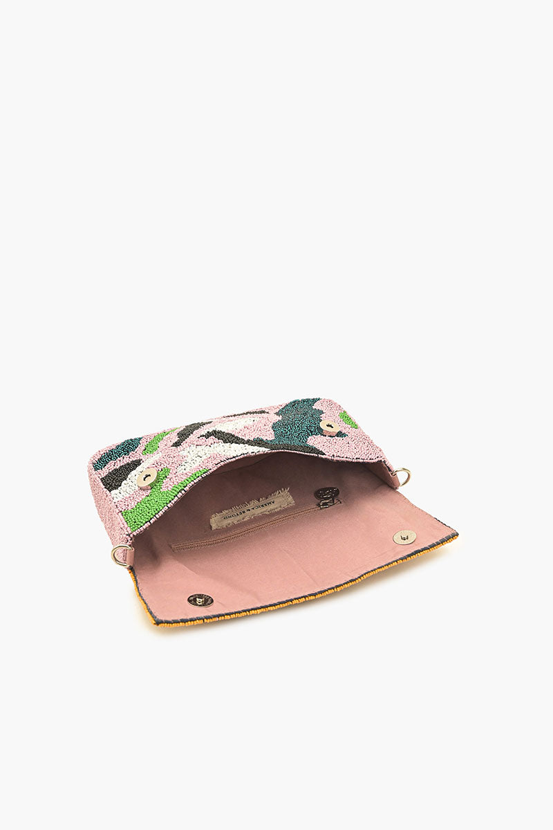 Mixed Animal Beaded Shoulder Bag