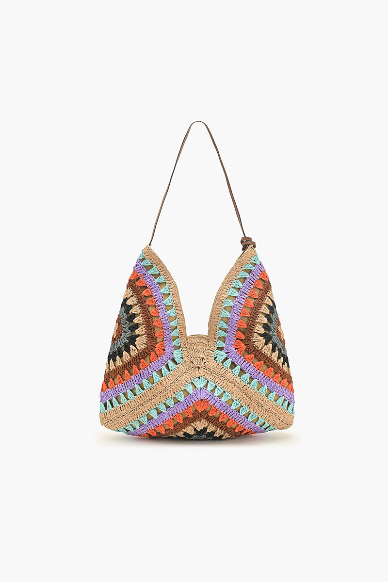 Raffia Hobo Bag