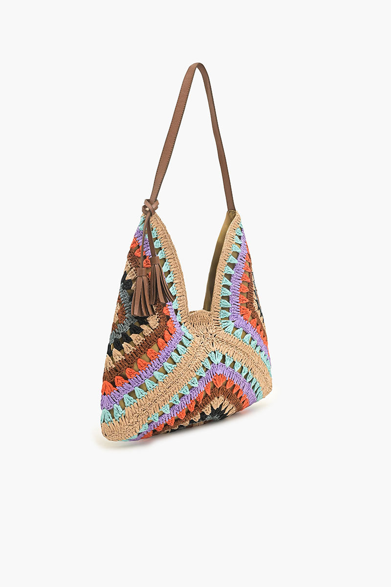 Raffia Hobo Bag