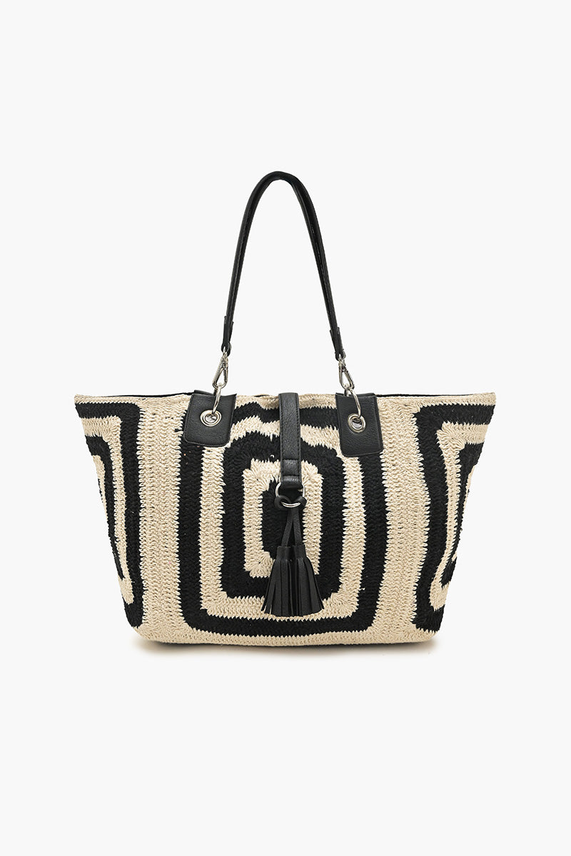 Square Crochet Oversized Tote | America & Beyond