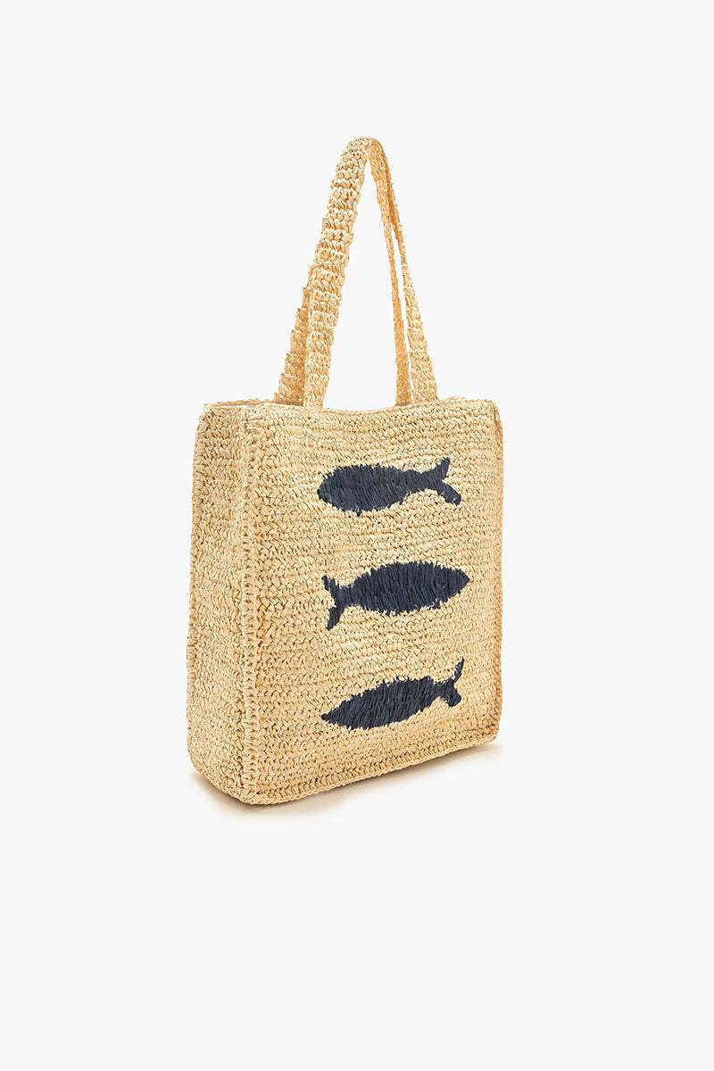 Sardine Raffia Market Tote