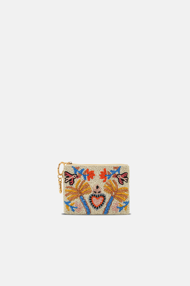 Safari Luxe Beaded Coin Pouch