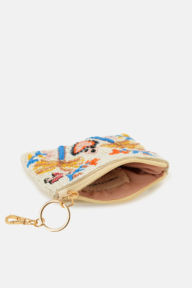 Safari Luxe Beaded Coin Pouch