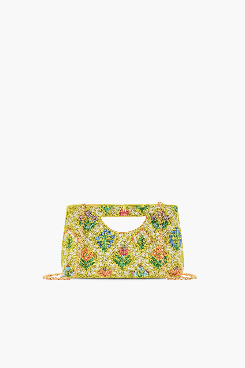 Mod Garden Geo Floral Beaded Handheld Clutch | view 1
