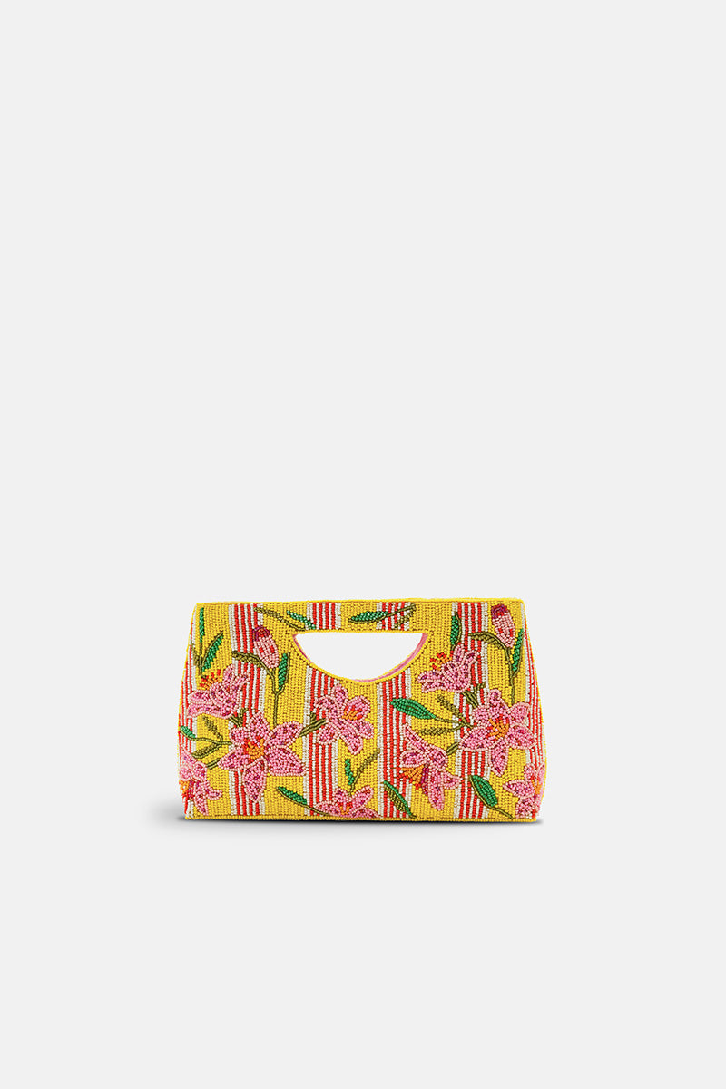 Lily Pond Artisan Beaded Feminine Handheld Clutch