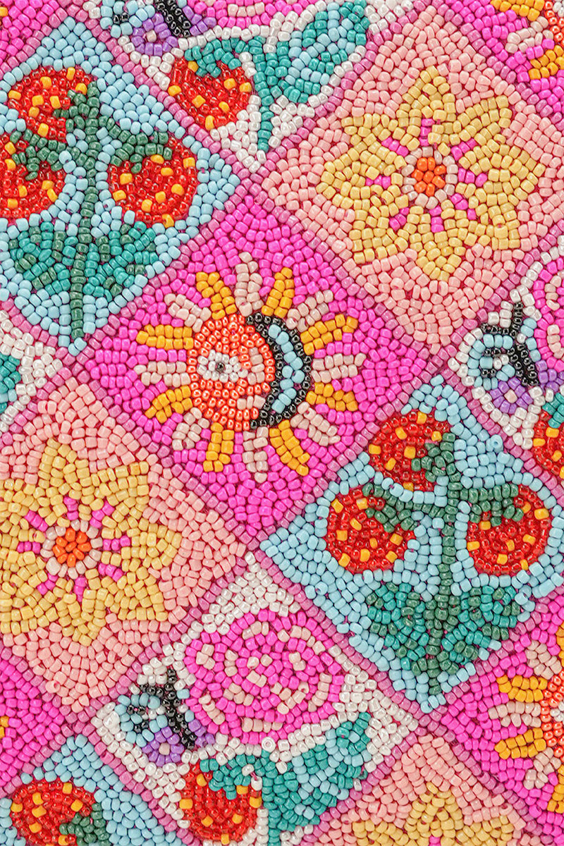 Midnight Galaxy Celestial Beaded Wristlet Clutch