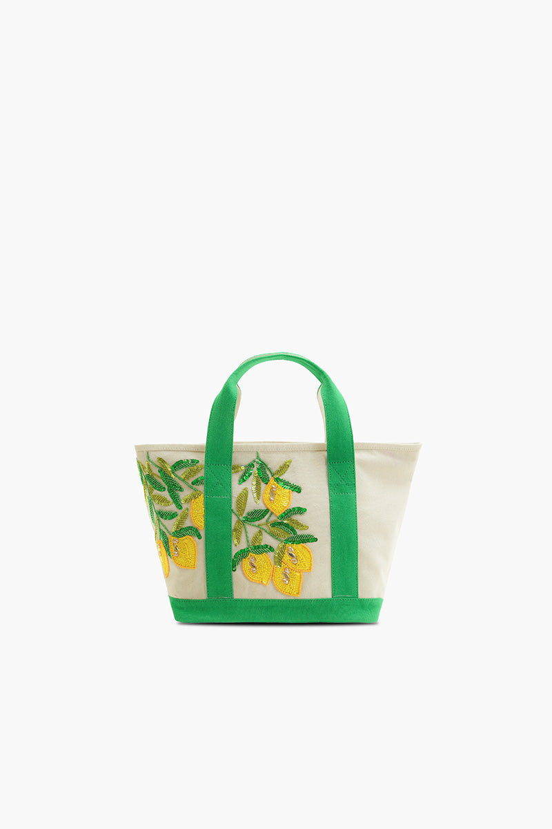 Sicilian Lemon Hand-Beaded Small Boat Tote | view 1