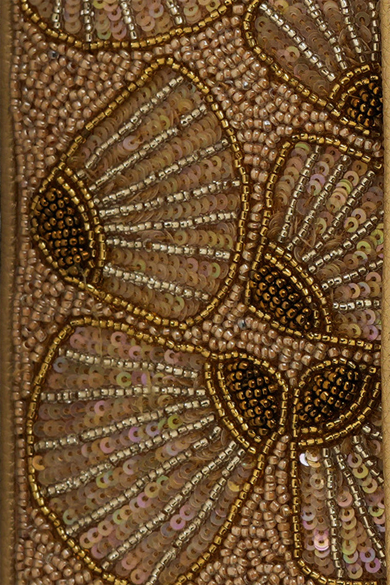 Shimmering Gold Shell Artisan Shoulder Bag