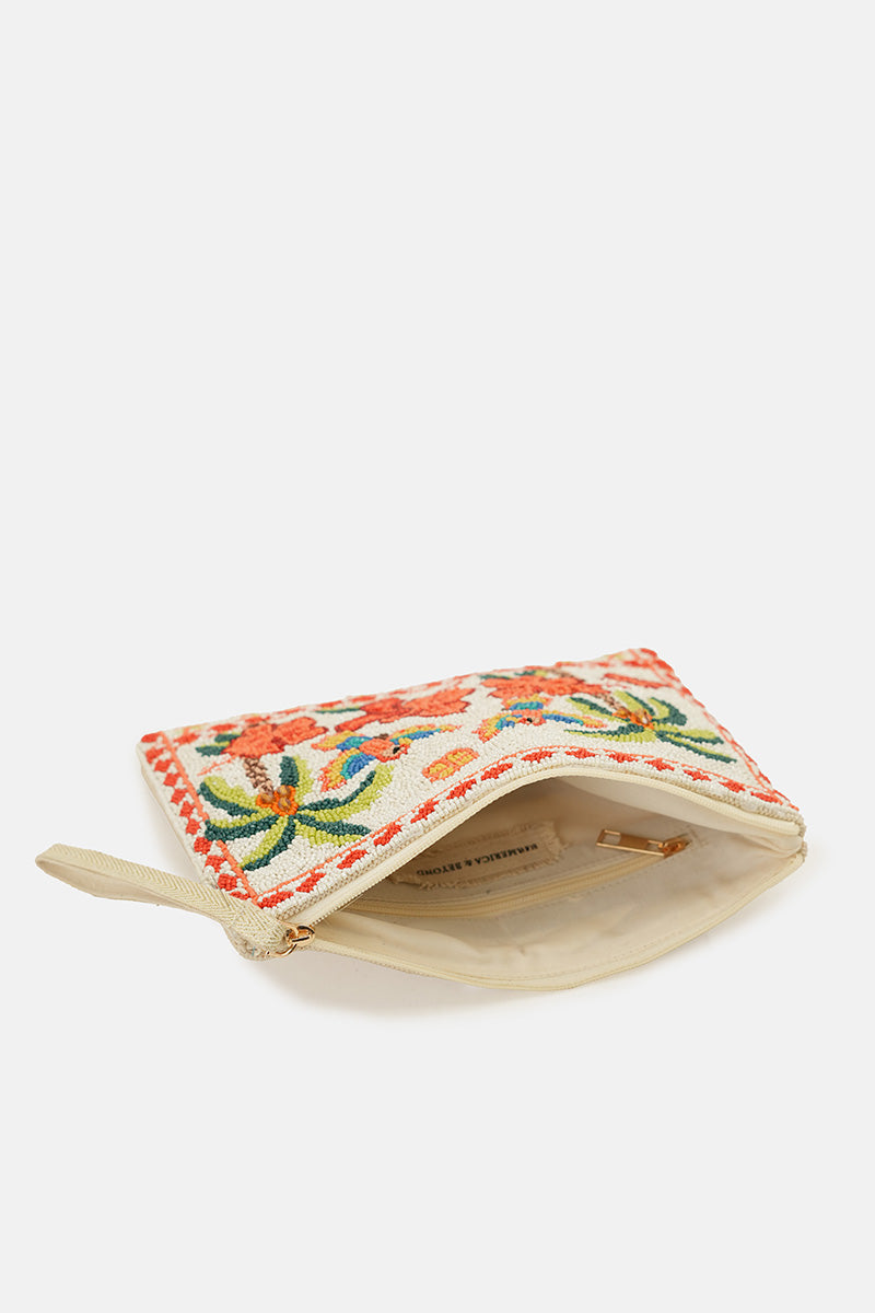 Rio Rhythm Vibrant Beaded Wristlet Clutch